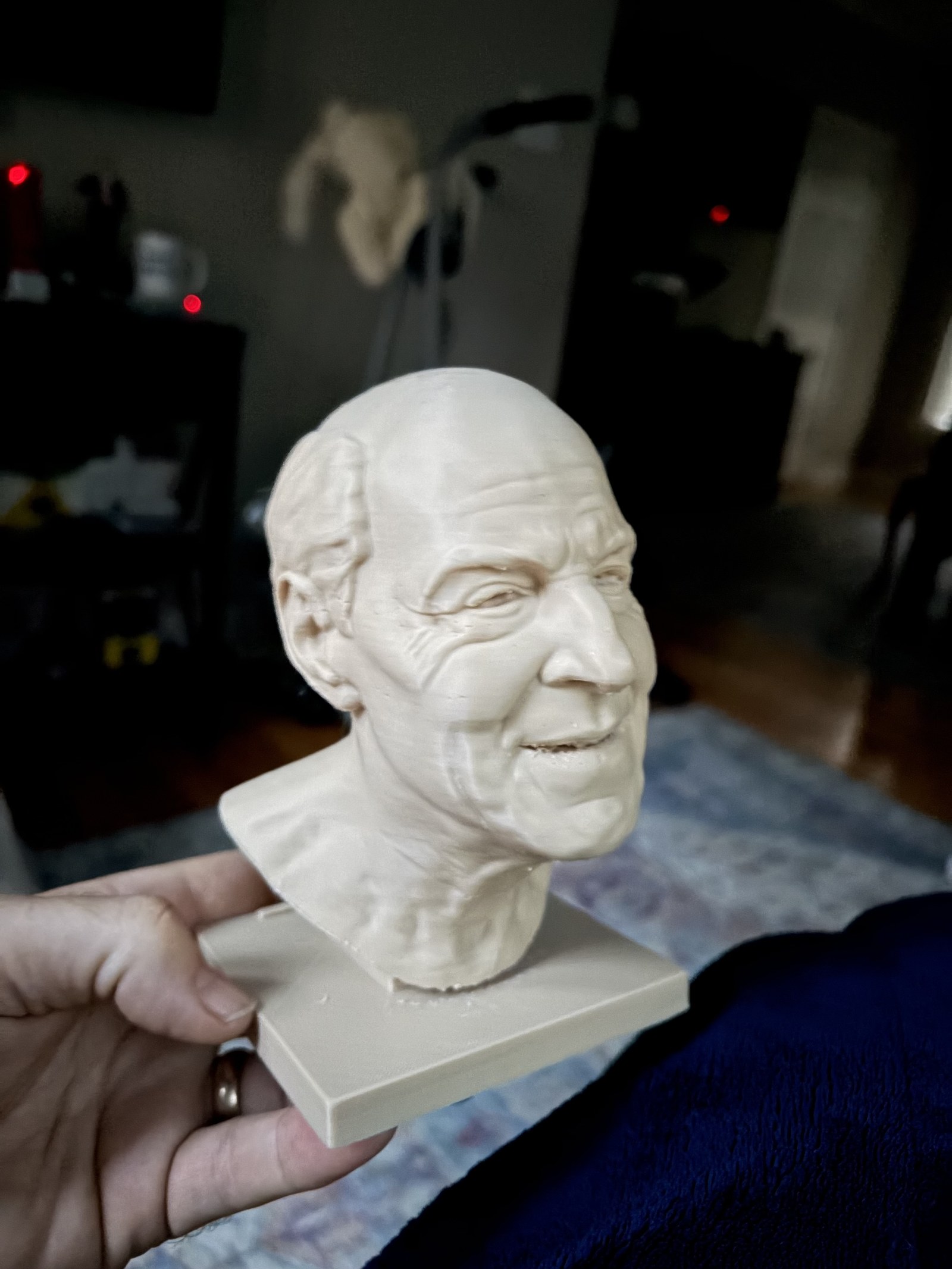 3D printed memorial bust of our dad