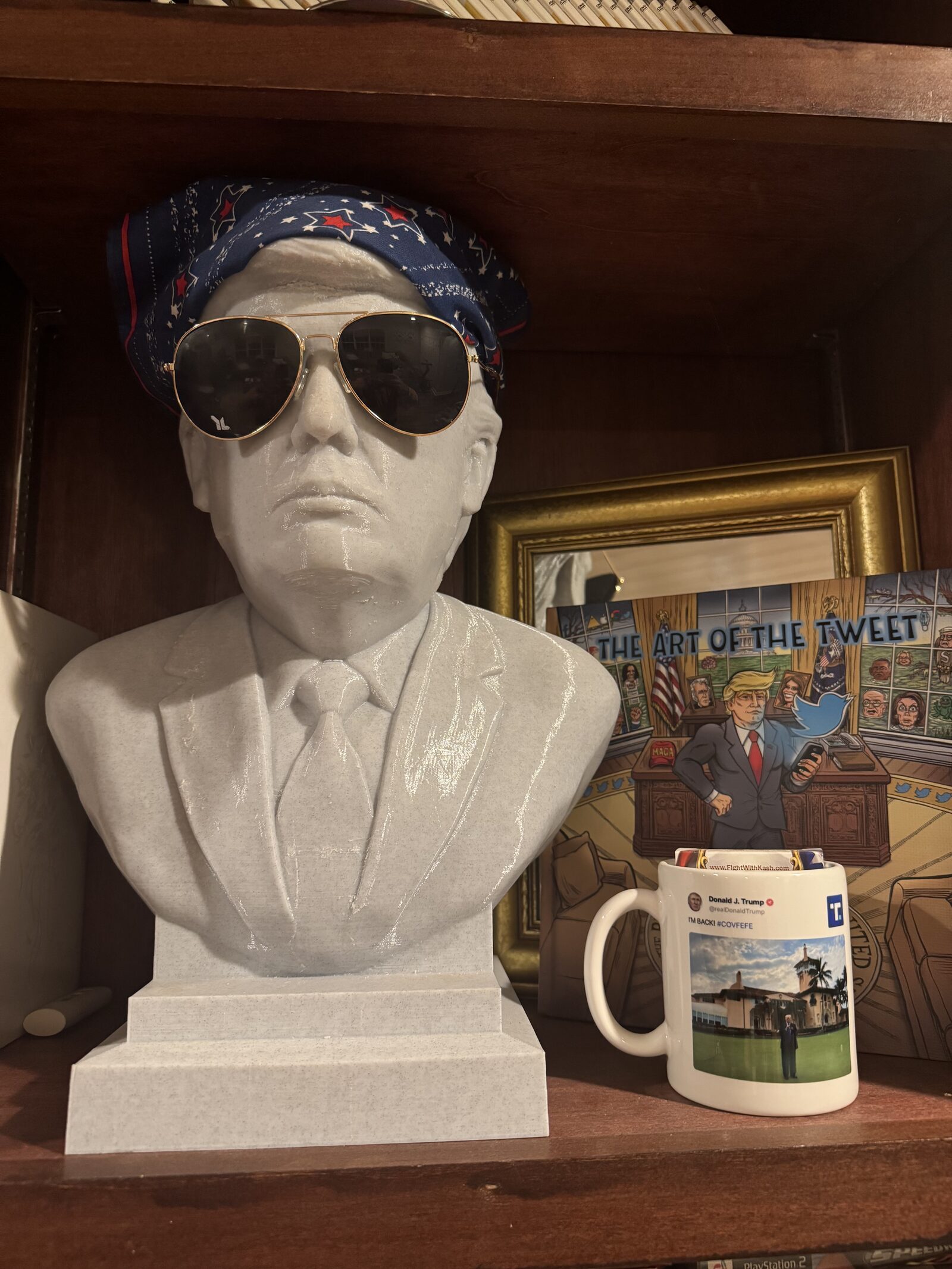 Custom 3D printed Trump bust hand-finished by 3dBros
